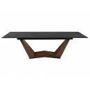 Стол обеденный SIGNAL BONUCCI Ceramic Nero Greco черный/черный мат 200-250/98